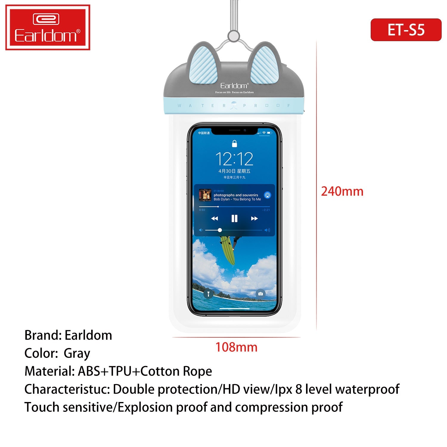 ET-S5 Waterproof bag grey ET-S5 Waterproof bag grey